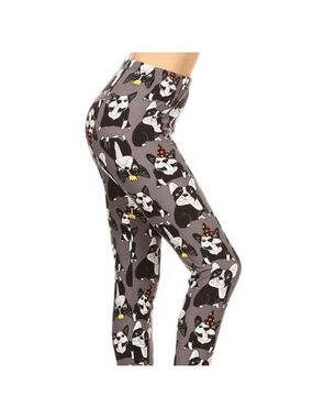 LEGGINGS DEPOT Dog Print Full Length Leggings Size 10 NWT